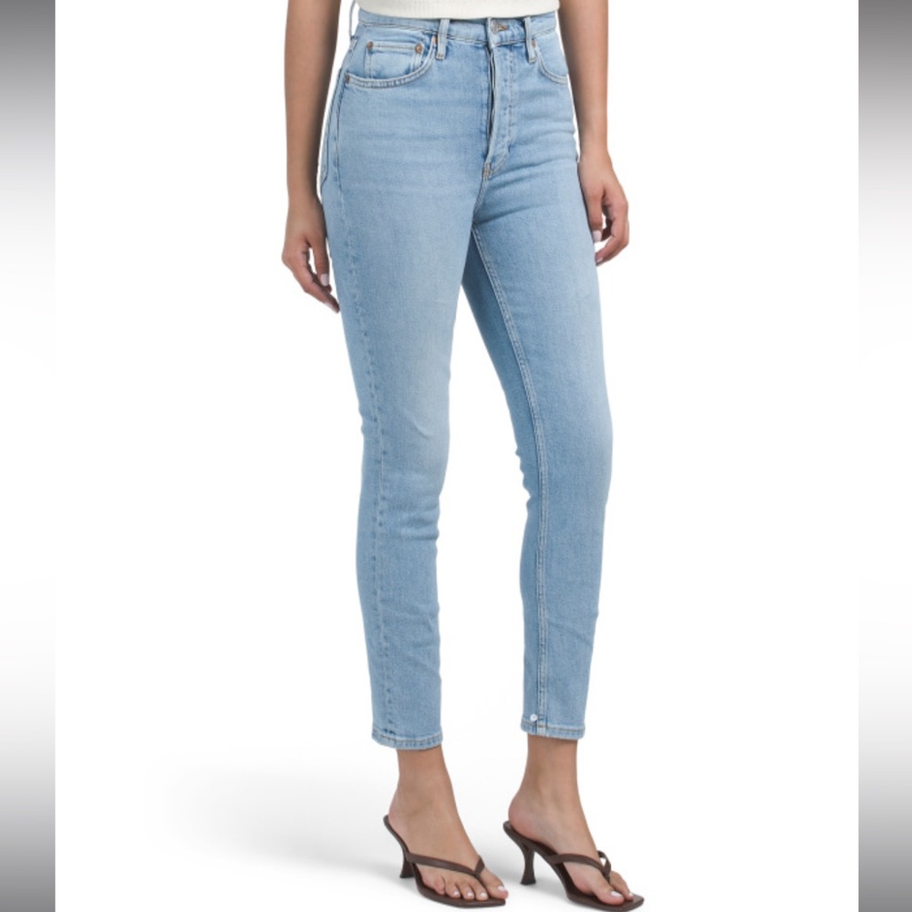 NWT Re/Done Women's 90s high rise ankle crop jeans